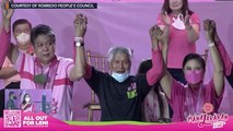 Kiko Pangilinan turns emotional as Pampanga farmers raise his hand