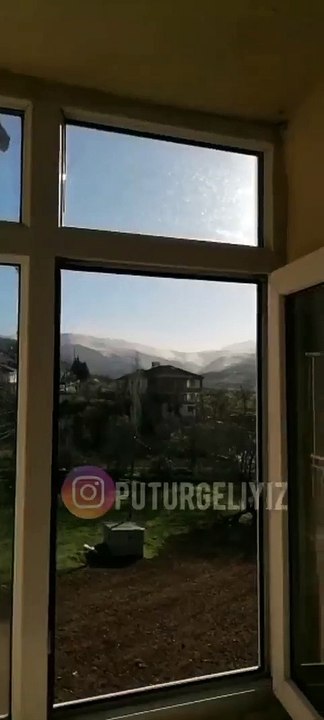 Malatya'da deprem anında korkutan görüntü