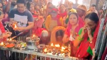 भरतपुर: नवरात्र में उमड़ रही देवी मंदिर में श्रद्धालुओं की भीड़