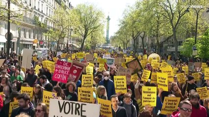 Marcha pelo futuro junta franceses em defesa do planeta