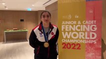 Milli eskrimci Aleyna Ertürk'ten Gençler ve Yıldızlar Dünya Şampiyonası'nda altın madalya