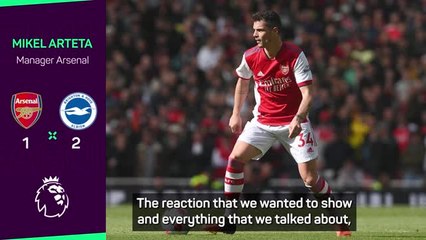 Download Video: Arteta says players created a 'cold atmosphere' in home loss to Brighton