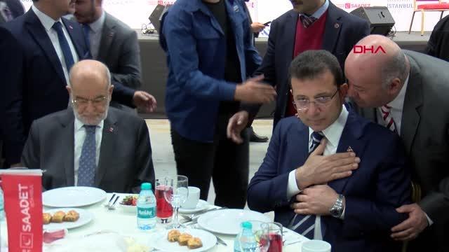 İSTANBUL-KARAMOLLAOĞLU VE İMAMOĞLU, SAADET PARTİSİ'NİN İFTARINDA BULUŞTU
