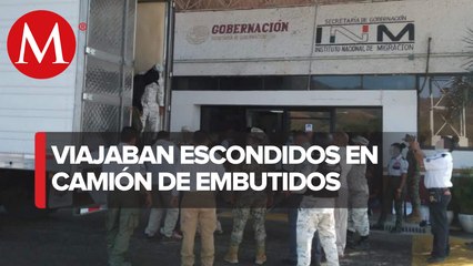 Autoridades rescatan a 61 migrantes que estaban en la cabina de un camión