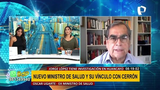 Óscar Ugarte sobre nuevo titular del Minsa: “Sigue siendo la cuota partidaria a Perú Libre”