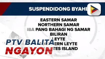 Byaheng dagat papunta sa Samar at iba pang probinsya, kinansela ng PCG