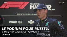 La réaction de George Russell après son podium - Grand Prix d'Australie - F1