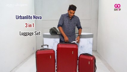 Urbanlite Nova 3in1 Luggage Set_unboxing