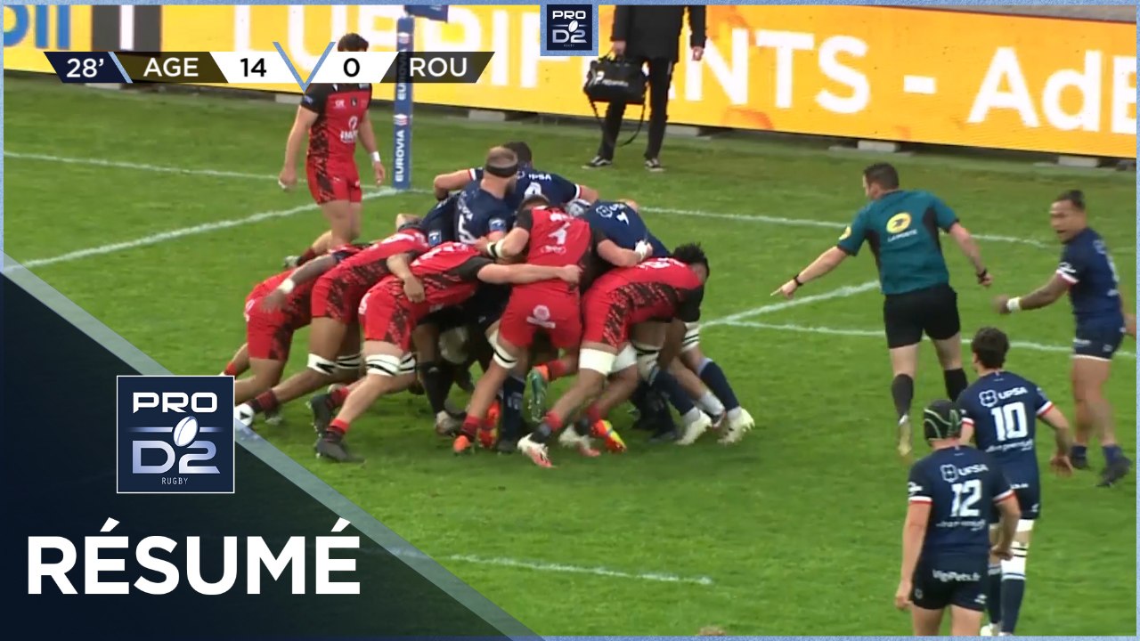 PRO D2 - Résumé SU Agen-Rouen Normandie Rugby: 31-10 - J26 - Saison 2021/2022