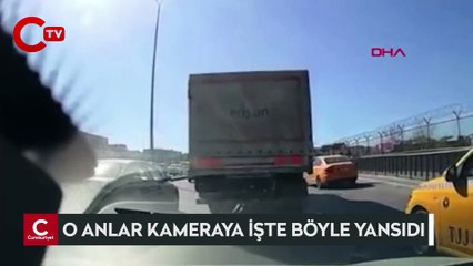 BEYLİKDÜZÜ'NDE DİKKATSİZ TAKSİ ŞOFÖRÜ, YOLCUYU BÖYLE DÜŞÜRDÜ