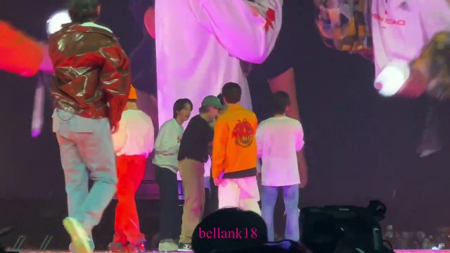 Army bomb wave + Ending ment (RM says ignore the haters ) BTS PTD on stage Las Vegas Day 1