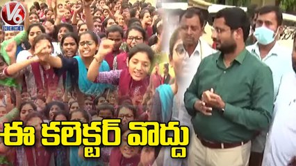 ITDA Students Dharna Over Lake Of Hostel Facility In Adilabad | V6 News