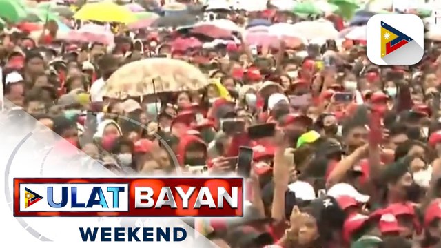 Supporters ni BBM, dumalo sa Tacloban rally sa kabila ng masamang panahon;