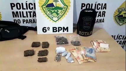Grupo é detido após PM encontrar ponto de tráfico de drogas em Corbélia