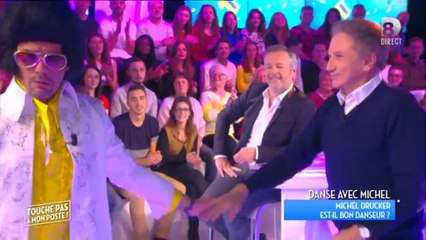 Michel Drucker danse avec Julien Courbet dans touche pas à mon poste