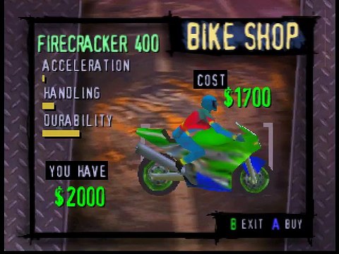 Road Rash 64 online multiplayer - n64