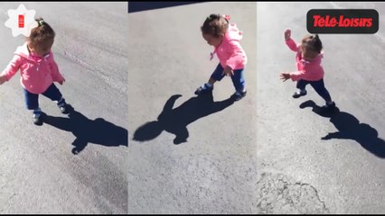 Trop mimi, une petite fille a peur de son ombre... le Zapping web