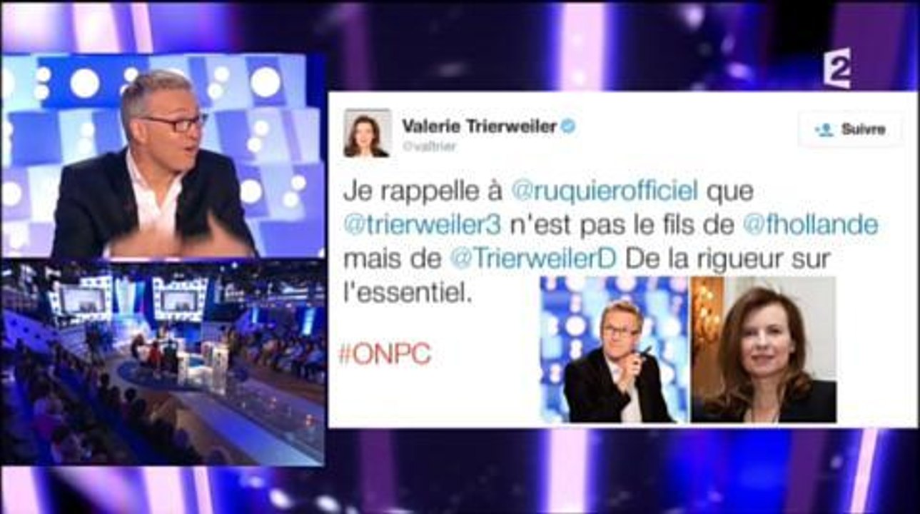 On n'est pas couché - Laurent Ruquier se moque gentiment de Valérie Trierweiler