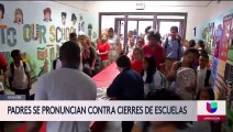 Padres se pronuncian contra cierres de escuelas