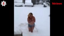 Zapping web : Elle se jette dans la neige... à moitié nue