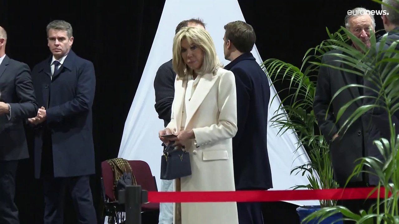 VIDEO: So haben Emmanuel und Brigitte Macron in Le Touquet in Frankreich gewählt