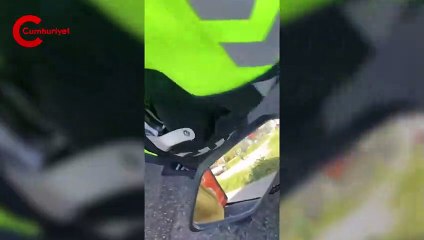 Polisten moto kuryeye: 'Beynine bir tane sıkarım'