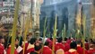 Christian faithful celebrate Palm Sunday at Jerusalem's Holy Sepulchre Church