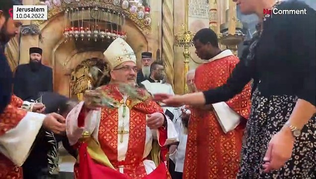 بدون تعليق: كنيسة القيامة بالقدس تشهد إحياء قداس أحد السعف