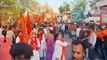 People gathered in saffron procession on Ramnavmi