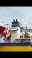 Cezayir Limanı’nda yolcu gemisi ile petrol tankeri böyle çarpıştı