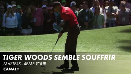 Tiger a vraiment du mal à se déplacer lors de cette dernière journée - Masters 4ème journée