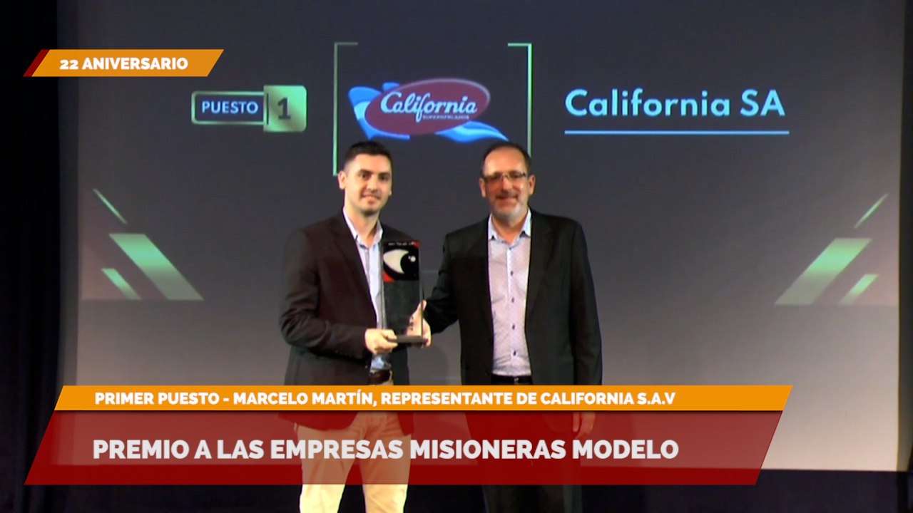 primer puesto Marcelo Martín, representante de California s.a Vídeo