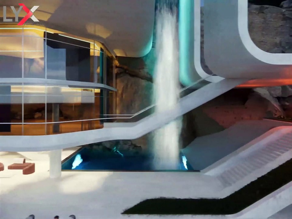Diving Cliff House with Artificial Waterfall in Calabria, #Italy Concept Design by LYX arkitekter