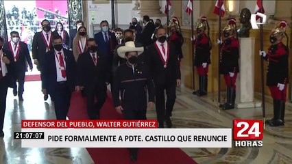 Defensor del Pueblo pide la renuncia del presidente Pedro Castillo