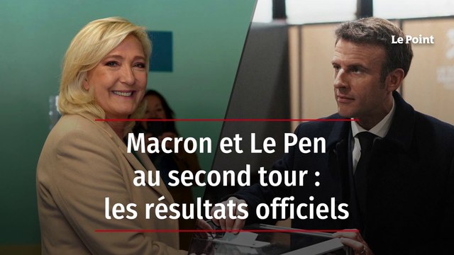 Macron et Le Pen au second tour : les résultats officiels