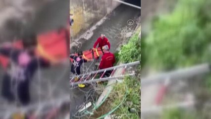 KIRIKKALE - Dereye düşen kişi kurtarıldı