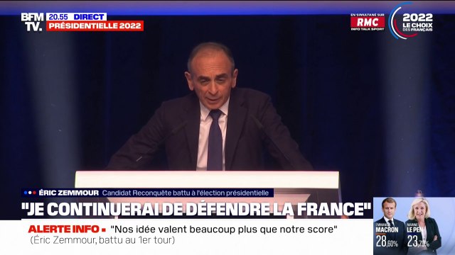 Éric Zemmour: J'ai commis des erreurs, je les assume toutes