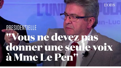 Download Video: L'appel de Mélenchon à ne pas voter Marine Le Pen au second tour de la présidentielle