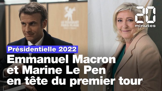 Présidentielle 2022: Emmanuel Macron et Marine Le Pen en tête du premier tour