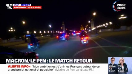 Emmanuel Macron quitte l'Élysée pour rejoindre ses supporters