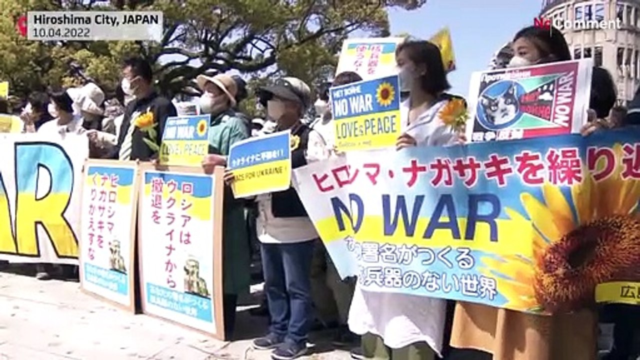 Une manifestation contre la guerre en Ukraine à Hiroshima