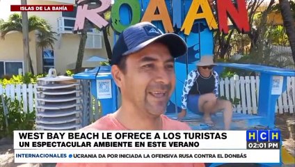 ¡Irresistibles aguas cristalinas en West Bay Beach,  Islas de la Bahía!