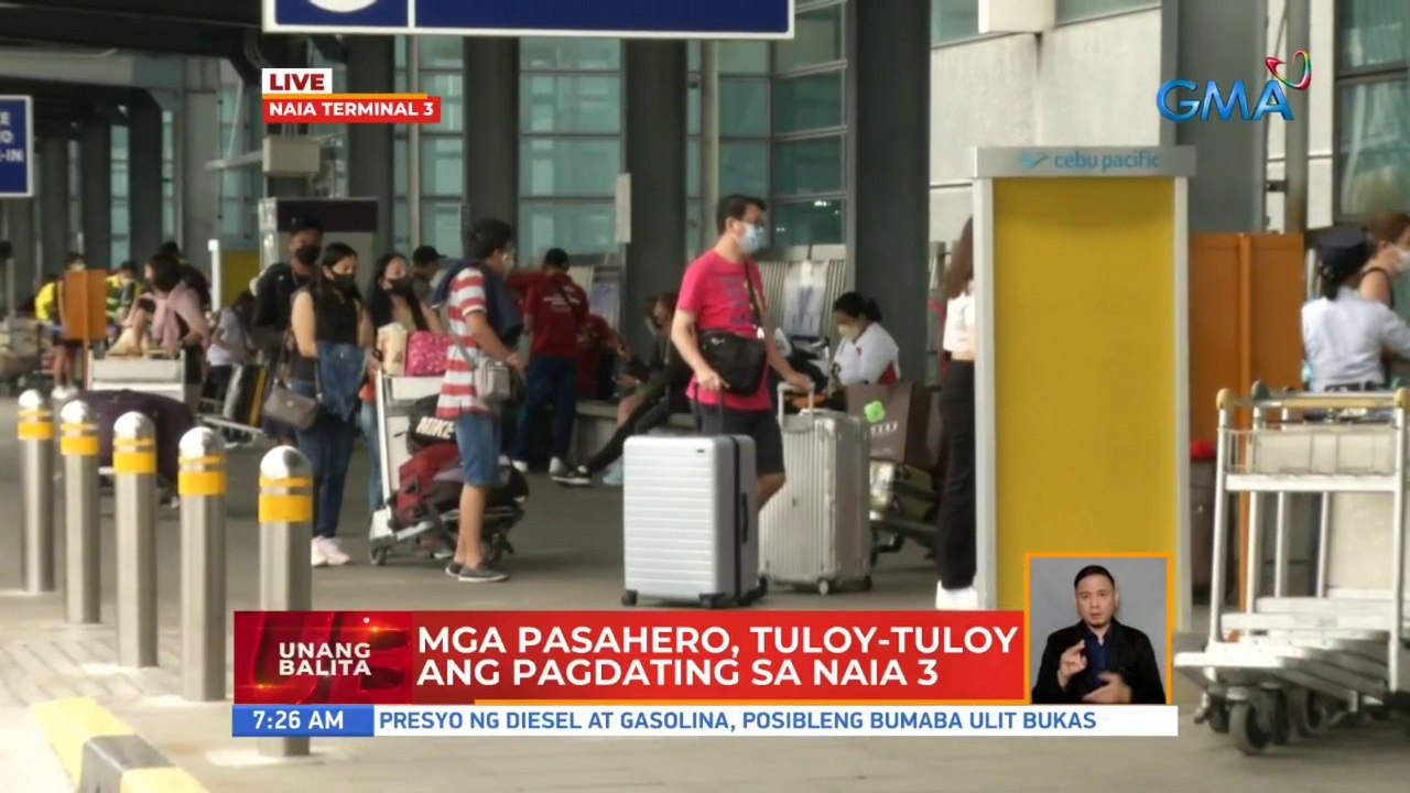 Mga pasahero, tuloy-tuloy ang pagdating sa NAIA 3 | UB