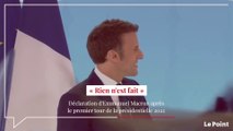 Emmanuel Macron : « Rien n'est fait »