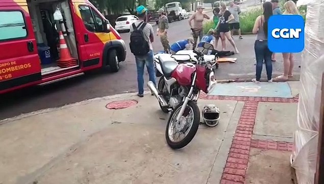 Motociclista fica ferido em colisão no Bairro Coqueiral