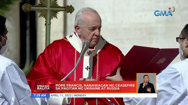 Pope Francis, nanawagan ng ceasefire sa pagitan ng Ukraine at Russia | UB