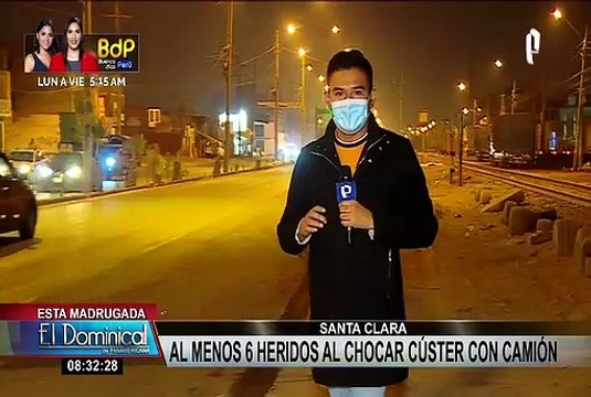 Carretera central: al menos seis heridos tras choque entre una combi y camión