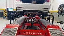 BMW 3 Series on Celette Rhone L Bench with Electronic Measuring system Naja 3D