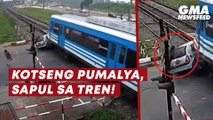 Kotseng pumalya, sapul sa tren sa Argentina! | GMA News Feed
