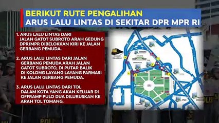 Grafis Pengalihan Arus Lalu Lintas di Sekitar DPR MPR RI